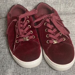 Burgundy Velvet Shoes